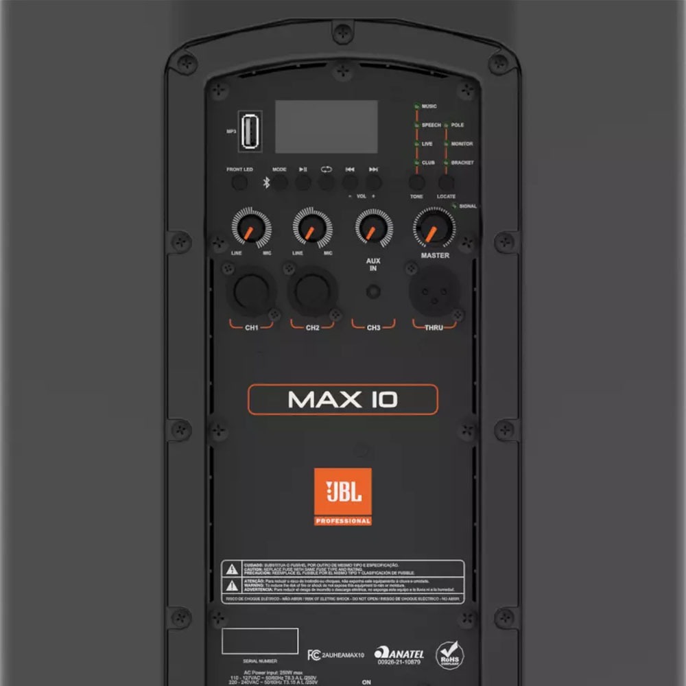 JBL MAX 10 Cabina Activa 250w 127dB BT / Mp3 - Image 4