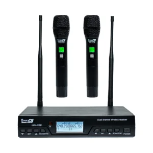 Kit de micrófonos inalámbricos PRO DJ UHV-412M doble