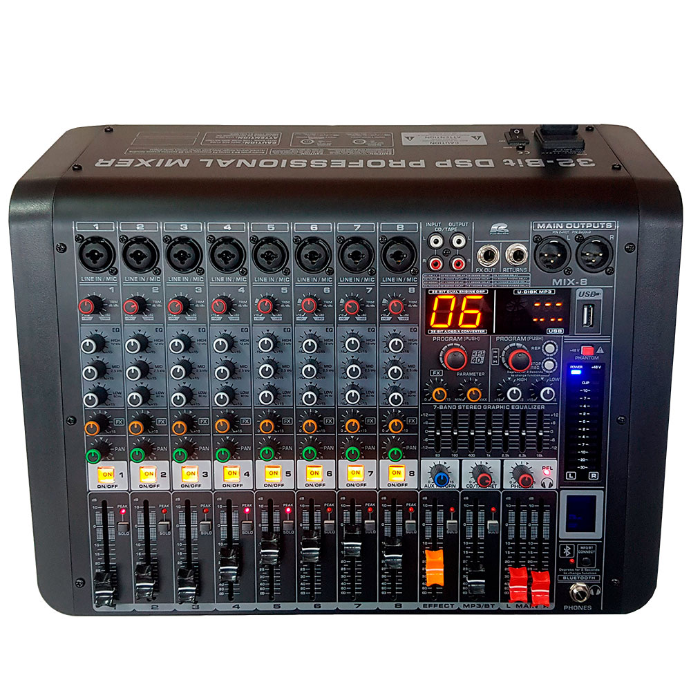 Consola mezcladora de 8 canales Pa Pro Audio MIX-8: imagen 1
